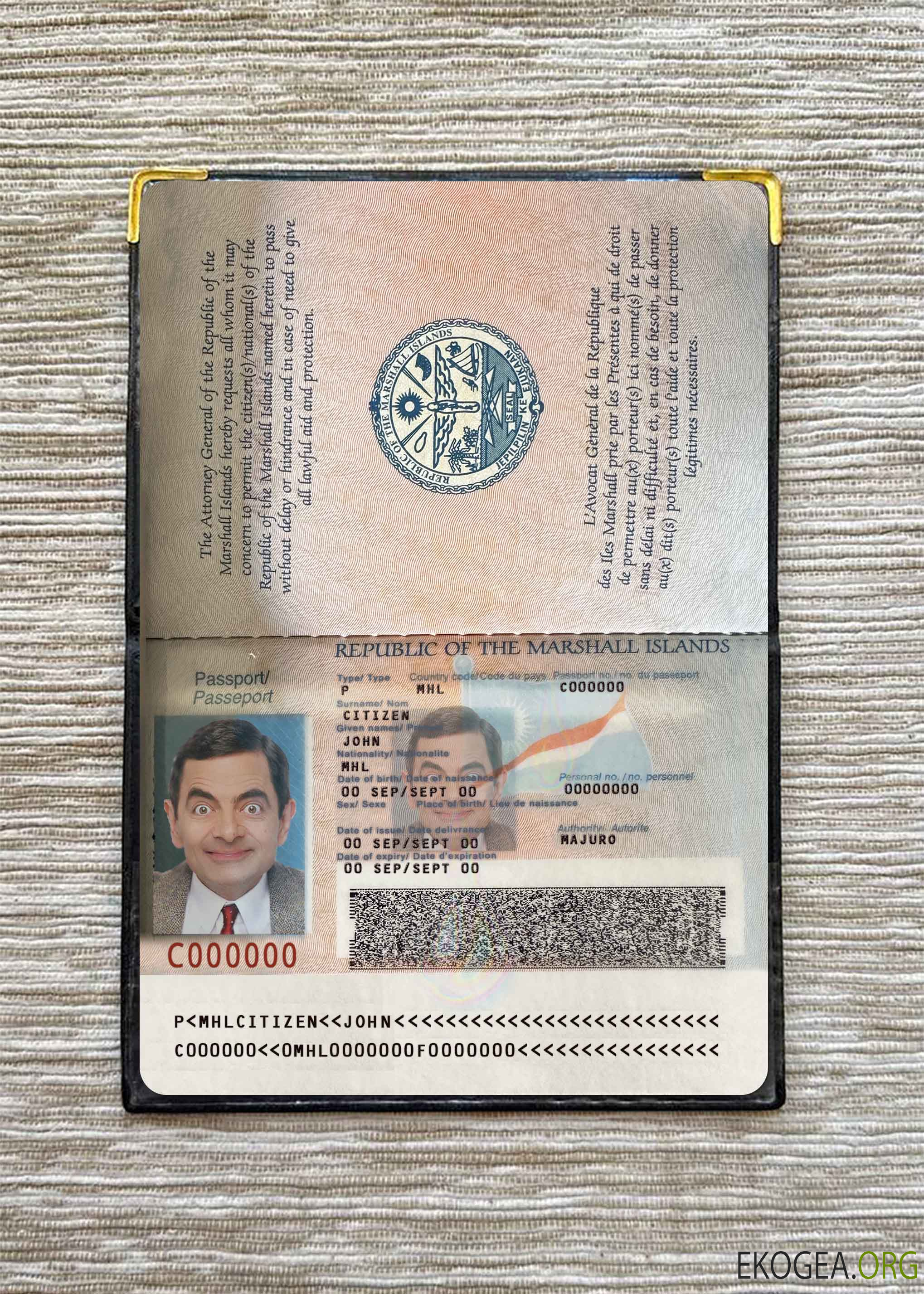 Look photo du col des Îles Marshall